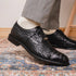 Marco Di Milano John Men's Shoes Exotic Caiman Crocodile / Woven Leather Dress Oxfords