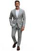 Men's Stacy Adams Basic Slim Fit Wedding & Business Suit in Light Grey