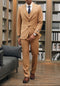 Stacy Adams - 3 Piece Suit 2 Buttons Windowpane Hybrid Fit In Rust