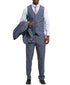 Stacy Adams - Hybrid Fit Plaid 3 Piece Grey Suit