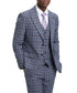 Stacy Adams - Hybrid Fit Plaid 3 Piece Grey Suit