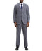 Stacy Adams - 3 Piece Suit Glen Plaid Hybrid Fit Notch Lapel in Grey with Adjustable Waistband