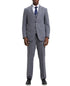 Stacy Adams - 3 Piece Suit Glen Plaid Hybrid Fit Notch Lapel in Grey with Adjustable Waistband