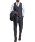 Stacy Adams - Grey 3 Piece 2 Button Plaid Peak Lapel Suit