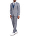 Stacy Adams - 3 Piece Suit Glen Plaid Hybrid Fit Peak Lapel in Grey