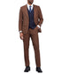 Stacy Adams - 3 Piece Suit Glen Plaid Hybrid Fit Peak Lapel in Brown