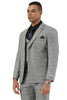 Men's Stacy Adams Two Button Vested Summer Suit in Light Grey Glen Plaid