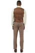 Men's Designer Stacy Adams Vested Glen Plaid Suit in Brown
