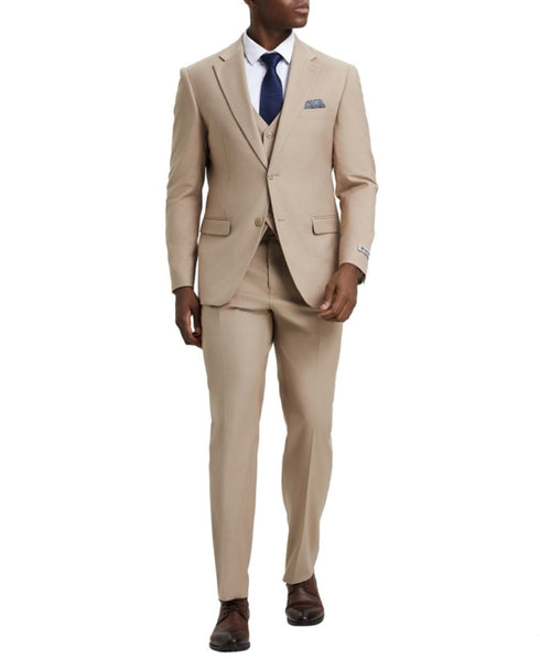 Stacy Adams - 3 Piece Hybrid Fit Suit in Tan