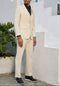 Stacy Adams - 3 Piece Hybrid Fit Tan Textured Peak Lapel Suit