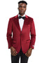 Men's Stacy Adams Modern Fit Velvet Blazer in Burgundy
