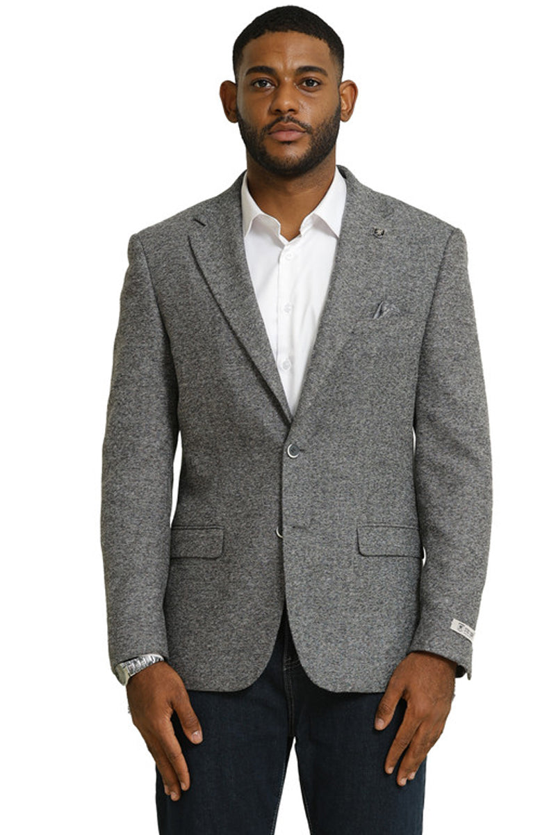 Men's Stacy Adams Vintage Professors Tweed Blazer in Grey – OvercoatUSA