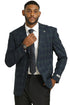 Men's Stacy Adams Modern Fit Business Sport Coat Blazer in Dark Green Plaid