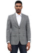 Men's Stacy Adams Modern Fit Business Sport Coat Blazer in Grey Plaid