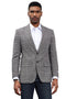 Men's Stacy Adams Modern Fit Business Sport Coat Blazer in Charcoal Grey Plaid