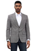 Men's Stacy Adams Modern Fit Business Sport Coat Blazer in Charcoal Grey Plaid