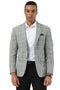 Men's Stacy Adams Modern Fit Windowpane Plaid Blazer in Grey
