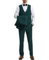 Stacy Adams - Green 3 Piece Hybrid Fit Tuxedo Satin Shawl Lapel