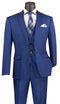 Slim Fit Business Men's Suit 3 Piece 2 Button in Twilight Blue