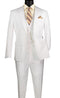 Slim Fit Men's Suit 3 Piece 2 Button in White