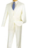 (36S, 42L, 42R, 46R) Slim Fit 3 Piece Ivory Suit