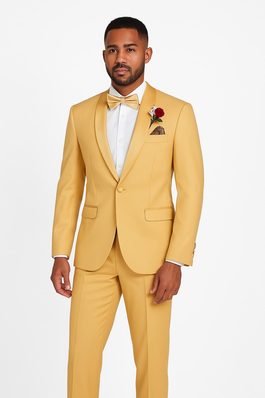 Light Gold Tuxedo Suit for Men – Elegant Two-Piece Wedding and Prom Su –  OvercoatUSA