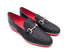 Satin Weave Leather Bit Loafer Carrucci