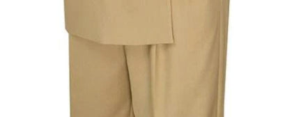 Ramses Collection - Beige Regular Fit Double Breasted 2 Piece Suit with Flexible Elastic Waistband