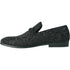 Bravo Mens Modern Glitter Sequin Prom Tuxedo Buckle Loafer in Black - Men's Dress Shoes