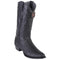 Los Altos Boots - Mens Dress Cowboy Boot - Low Priced Sharkskin Round Toe Cowboy Boots - in Black