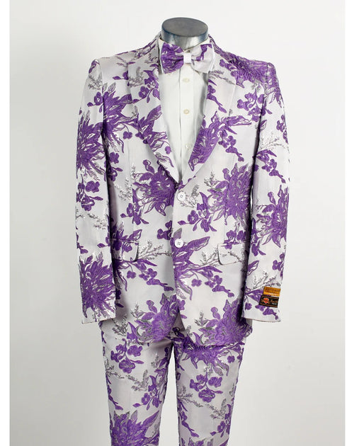 Purple Prom Suit - Purple Prom Outfit - White & Lavender  Purple Prom  Tuxedo