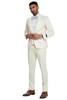Mens Designer Wedding & Prom Shawl Lapel Vested Paisley Tuxedo in Ivory