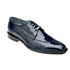 Men's Belvedere Chapo Hornback Caiman Crocodile Dress Shoe in Black