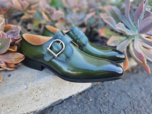 Signature Buckle Monk Strap Shoe