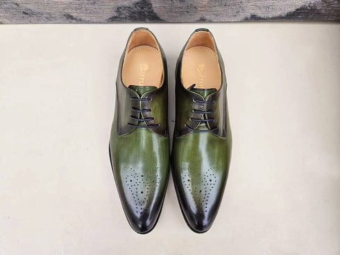 Signature Burnished Lace-up Derby Carrucci