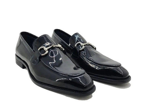 Signature Horse Bit Patent Leather Loafer Carrucci