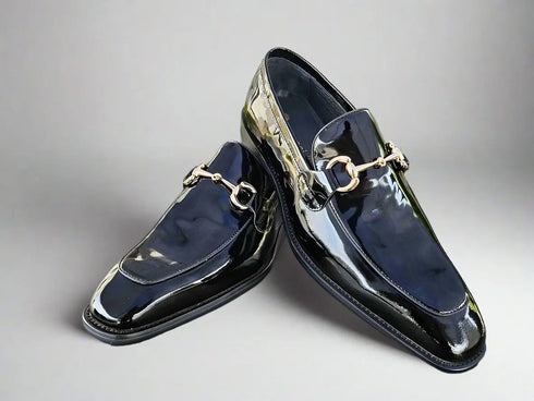 Signature Horse Bit Patent Leather Loafer Carrucci