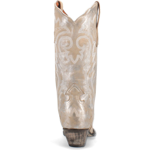 Dan Post Women Frost Bite Silver Glacial Finish 12 Snip Toe Cowboy Boot