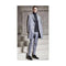 Silver grey mens overcoat – notch lapel wool coat