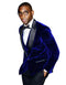 Men's Velvet Tuxedo Navy Blue Jacket ~ Sport coat