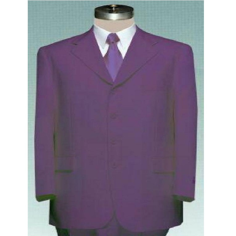 Men's Single Breasted Deep Joker PURPLE DRESS SUIT 2 Button – OvercoatUSA