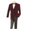 Men's Wine Clearance Velvet Big And Tall Blazers-Sport Coat