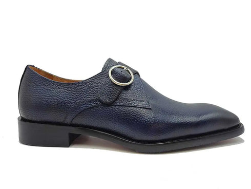 Single Monk Strap Plain Toe Shoes Carrucci