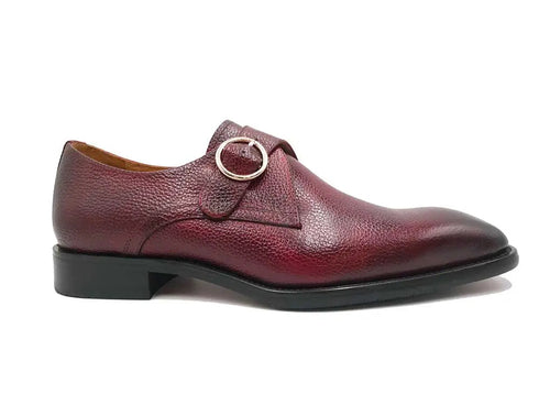 Single Monk Strap Plain Toe Shoes Carrucci