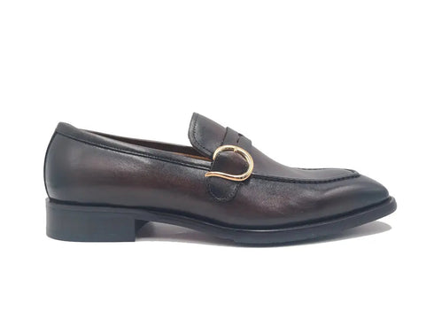 Single Monk Strap with modern buckle Carrucci