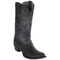 Los Altos Boots - Mens Dress Cowboy Boot - Low Priced Ostrich Leg Snip Toe Western Boots- in Black