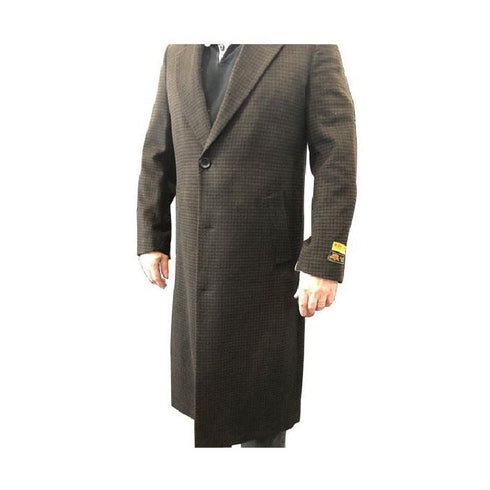 Single Breasted Alberto Nardoni Overcoat In Brown