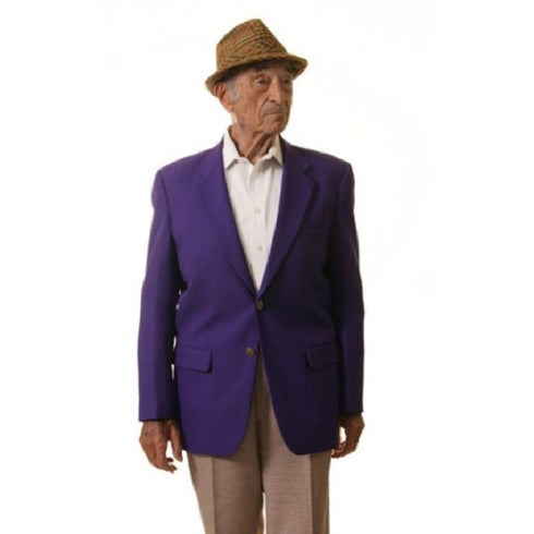 Single Breasted Two Button Solid Purple blazers Sale