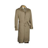 Single breasted Khaki trench coat with belt and zip in-zip