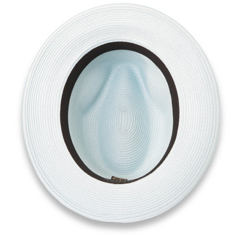 Tapa Crushable Straw Hat Fedora in Sky Blue